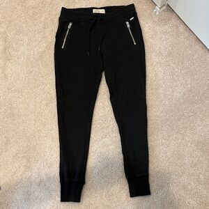 Hollister Black Moto Joggers with Zipper Pockets